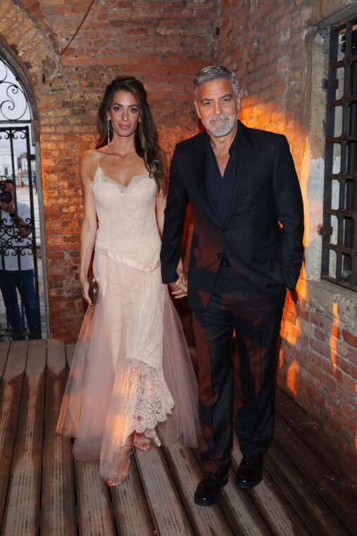 Amal Clooney and George Clooney attend the DVF Awards 2023 on August 31, 2023 in Venice, Italy. | Source: Getty Images