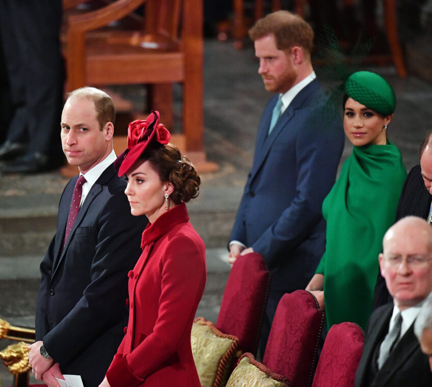 Prince William, Princess Catherine, Prince Harry, and Meghan Markle during the Commonwealth...<div class=